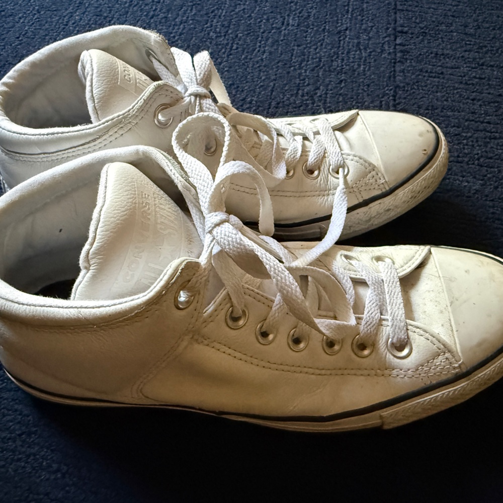 Converse Chuck Taylor All Star High Street White Leather High Top Sneakers